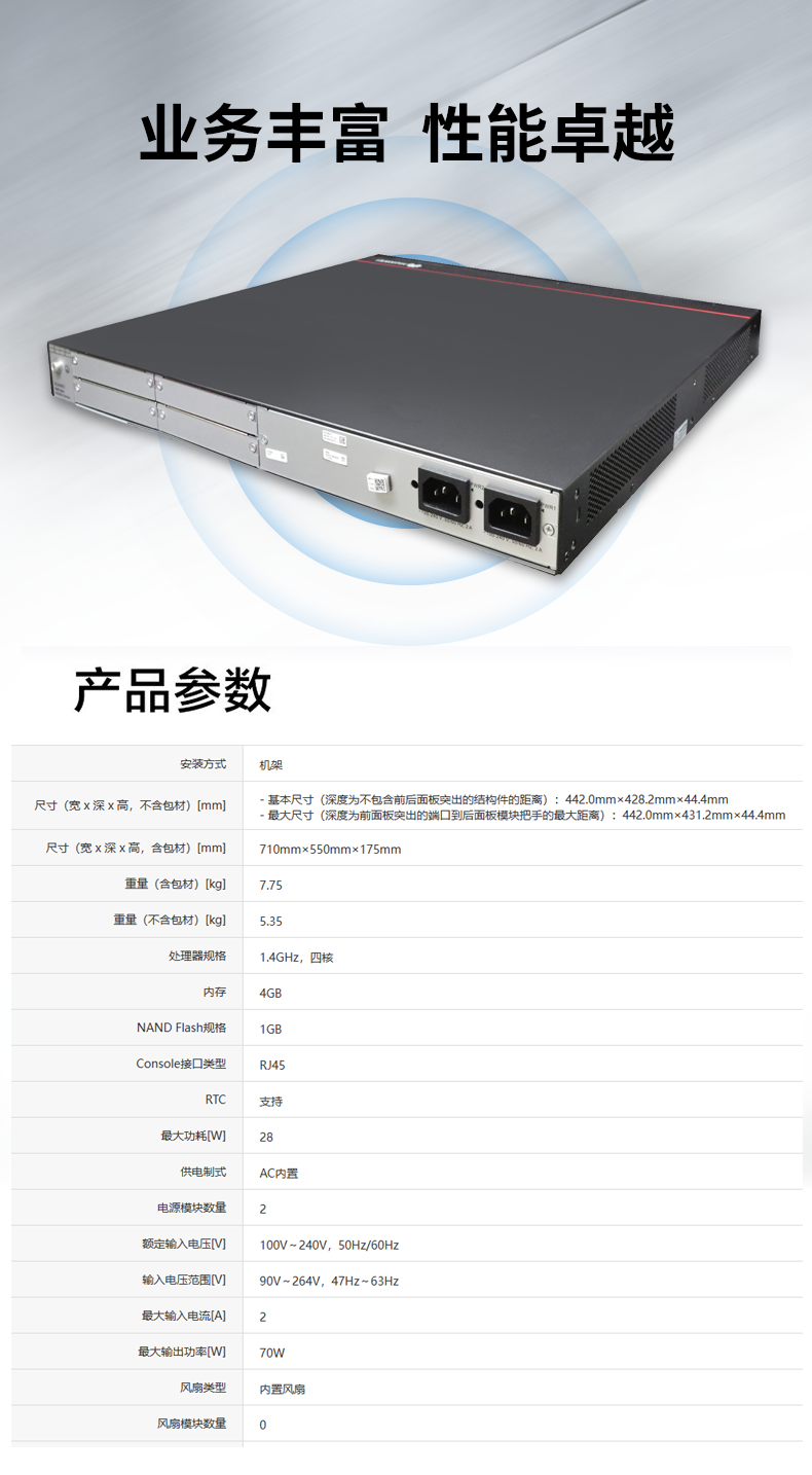 華為 AR6140E-9G-2AC 千兆路由器