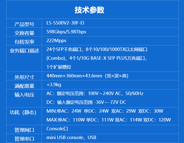 華三LS-5500V2-30F-EI網(wǎng)管交換機